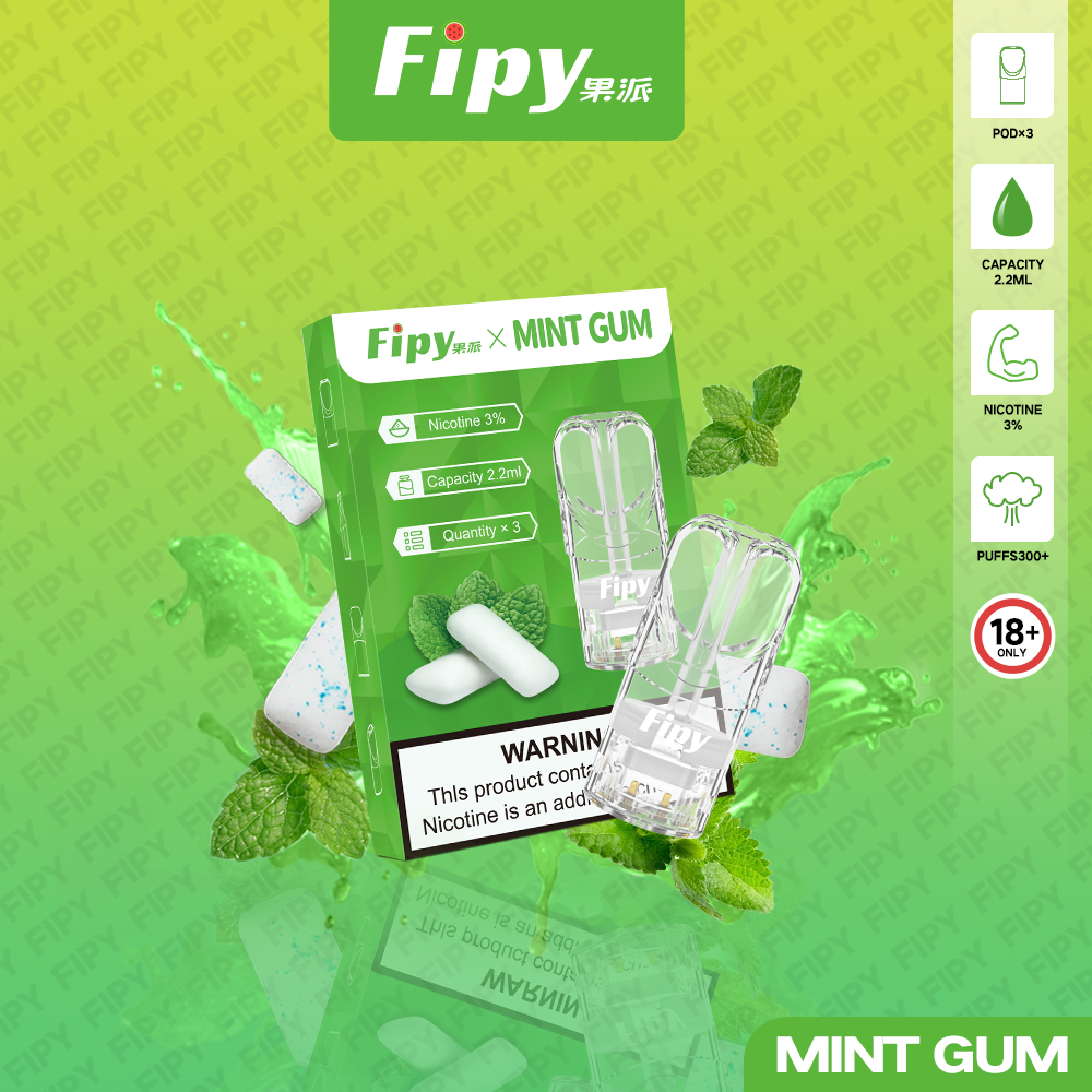 Fipy 果派透明煙彈-薄荷口香糖 Fipy 果派透明煙彈-薄荷口香糖
